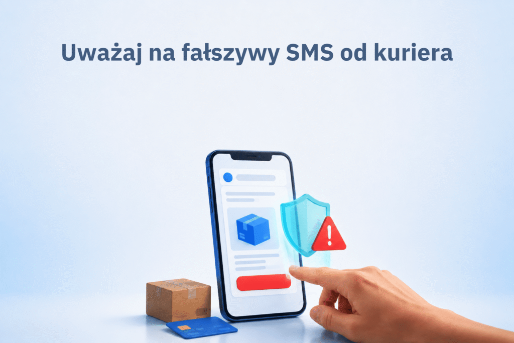 Ostrzeżenie przed oszustwem wykorzystującym SMS od firmy kurierskiej